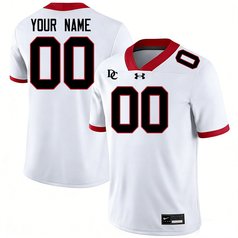 Custom Davidson Wildcats Name And Number Football Jerseys-White